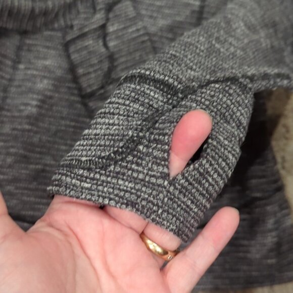 Lululemon Think Fast Pullover Long Sleeve Zip Coco Pique Black - Picture 10 of 12